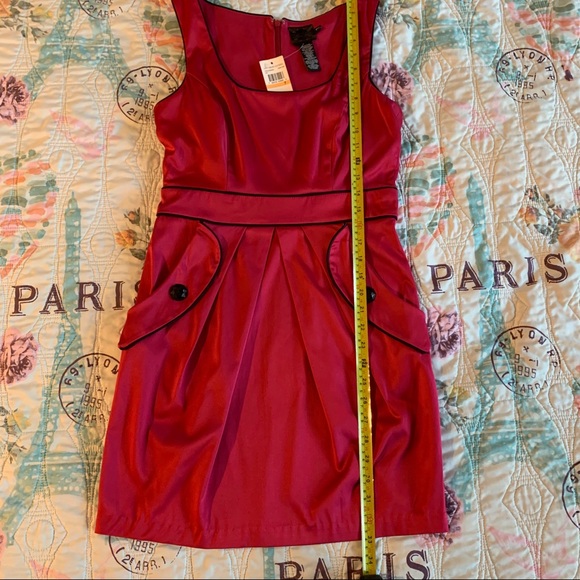 Vintage 90’s Style Pink Stretch Pleated Dress - Picture 4 of 8